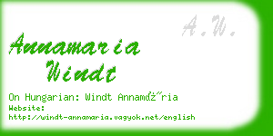 annamaria windt business card